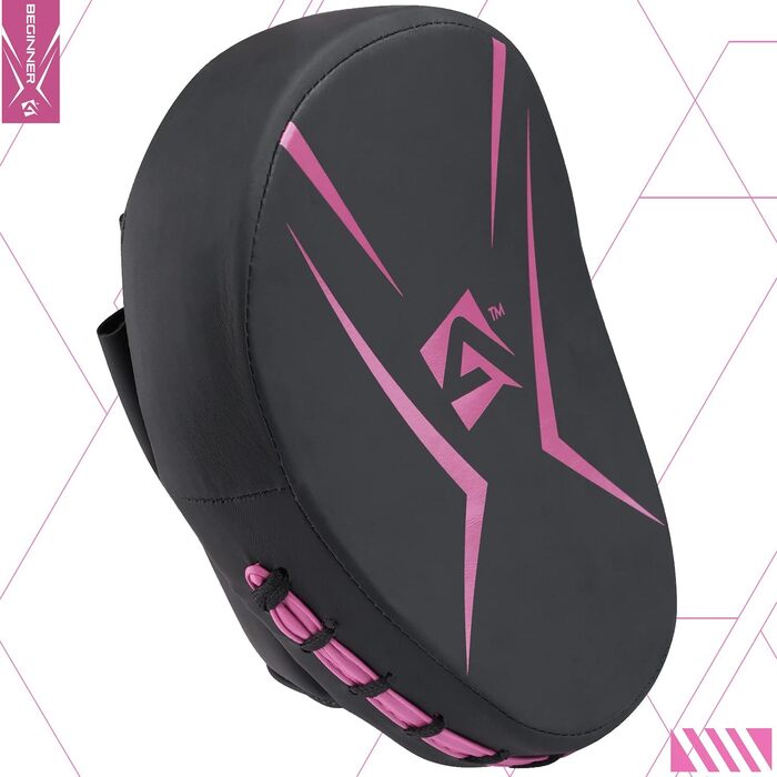 Боксерські рукавиці-лапи AQF Pratzen для муай-тай, кікбоксингу, MMA, карате (рожеві)