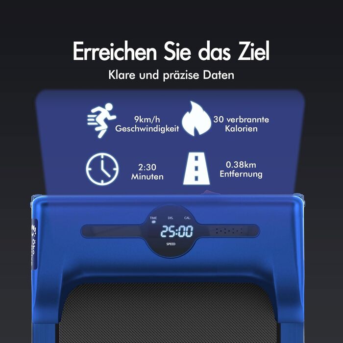 Walkingpad Laufband BLACK LORD SL9 - біговий доріжка, портативна, до 16 км/год, нахил до 9%, LED-дисплей, Bluetooth, для дому та офісу