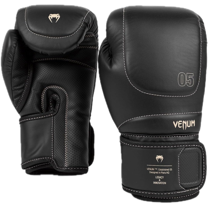 Боксерські рукавички Venum Impact Evo 12 унцій, чорні