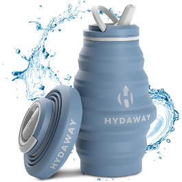 Складна пляшка для води HYDAWAY з носиком, силіконова, 500 мл, компактна, для подорожей, харчовий силікон