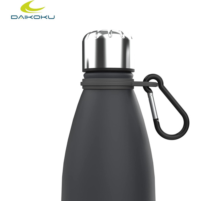 Термос Daikoku Edelstahl: 500 мл, нержавіюча сталь, 12 год гаряче, 24 год холодне, без BPA, сірий | Для спорту та відпочинку
