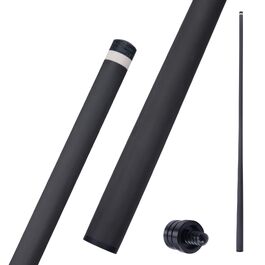 Карбоновий шафт для більярдного кия KONLLEN BlackShaft Radial 11.5 мм, Low Deflection, Pro-Taper, поміранчева накладка, з'єднання 3/8×8 або Uni-Loc, 74 см