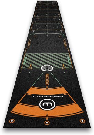 Килимок для гольфу WELLPUTT 4 м чорний, тренувальний