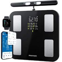 Смарт-ваги для тіла з аналізатором жиру Personenwaage: Bluetooth, 28 показників, до 180 кг