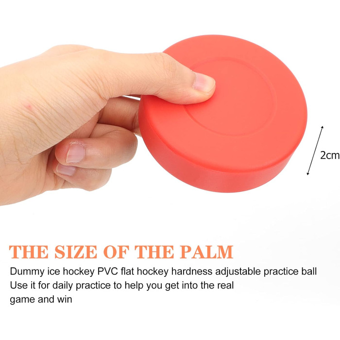 Хокейні шайби VANZACK для гри та тренувань: 4 шт. (7x7 см, червоні)