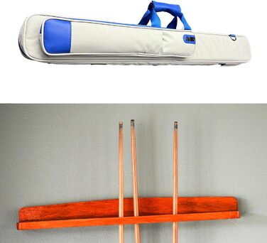 Чохол для кия Billard-Pool з 4 відділеннями, Oxford-чорний, з PU-шкіри