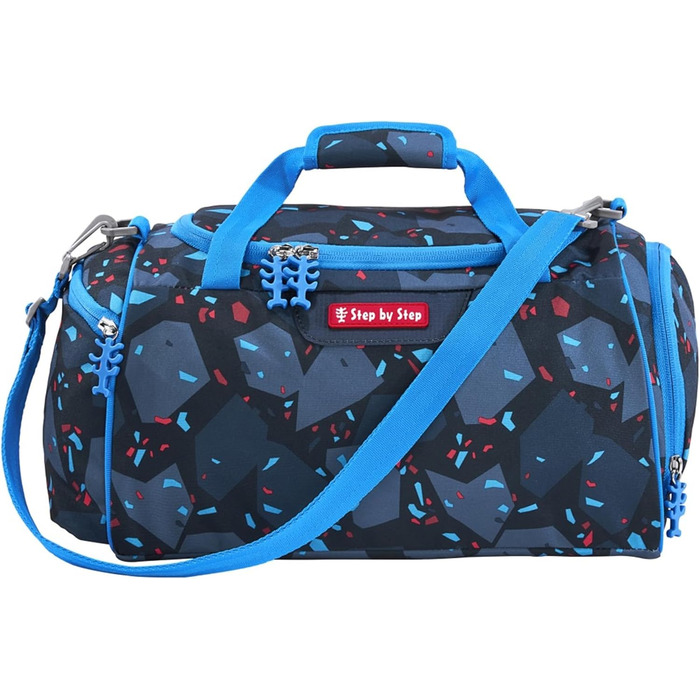 Спортивна сумка Step by Step 'Трактор Фредді', блакитна, 13л, з відділенням для мокрого одягу, регульовані ремені