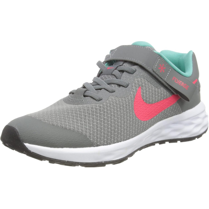 Кросівки для бігу Nike Revolution 6 Flyease (Унісекс) 27.5 EU, сірий/червоний/блакитний