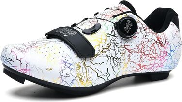 Велотуфлі для чоловіків та жінок SPD/SPD-SL: гоночні, MTB, комфортні, дихаючі, для катання на велосипеді (білі, 42 EU)