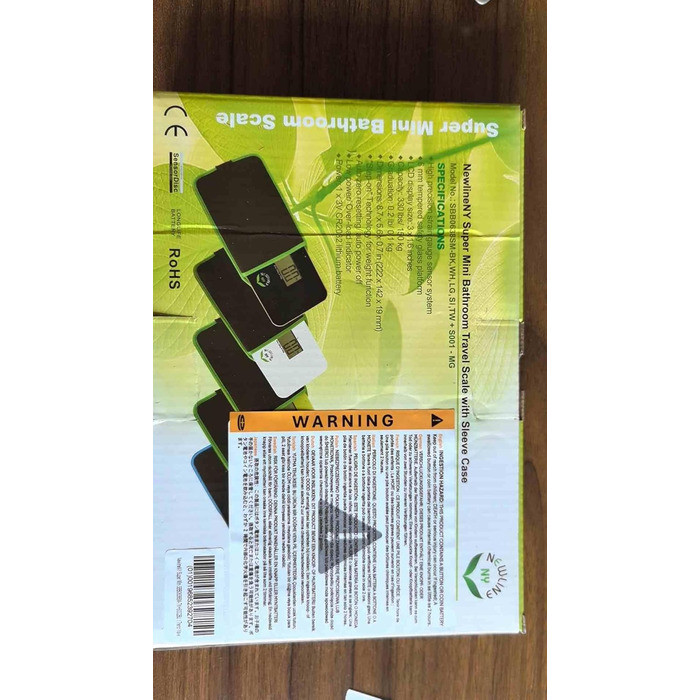 Міні вага для ванної NewlineNY Auto Step On, дорожня, 5.25x8.5', компактна електронна вага для подорожей Trendy Wave