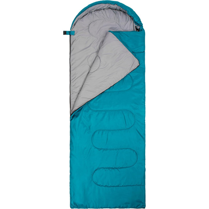 Сплячий мішок BESTIF для кемпінгу та відпочинку на природі. Легкий, водонепроникний, літній спальник 210x75cm, турквіс