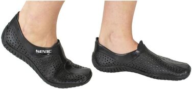 Seac SoftGummischuhe: унісекс, для плавання, пляжу, басейну та відпочинку (45/46 EU, чорний)