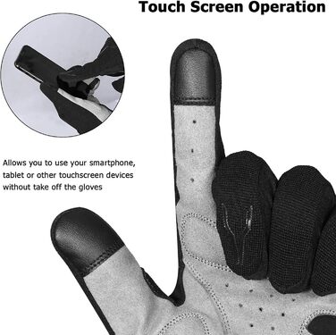 Велосипедні рукавички Westwood Fox WFX з повним пальцем для MTB та шосе, чорні, XL. З захистом від ковзання та підтримкою сенсорного екрану. Підходять для жінок та чоловіків.