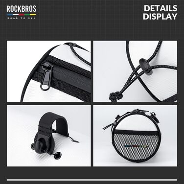 ROCKBROS Велосумка на кермо 1,5L, водовідштовхувальна, з відбивачами, біла, для гірських, шосейних і міських велосипедів