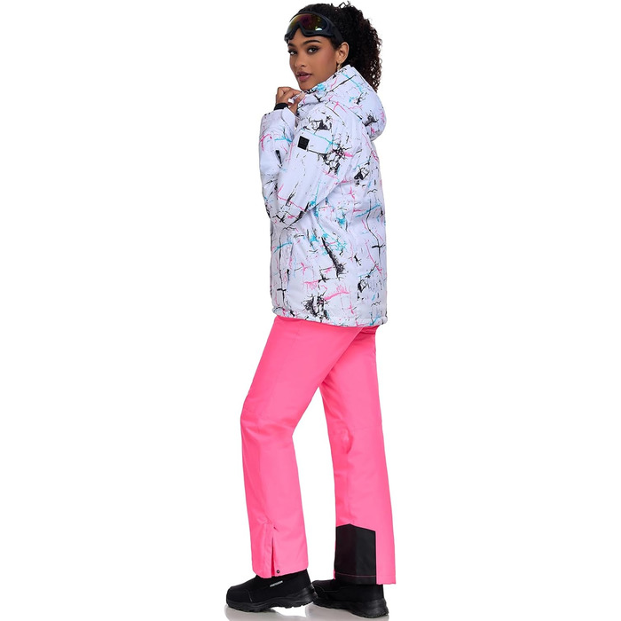 Комплект зимового одягу HOTIAN Daen: водонепроникний, вітронепроникний, для катання на лижах та сноуборді, походів та альпінізму (M, 2 кольори + рожевий)