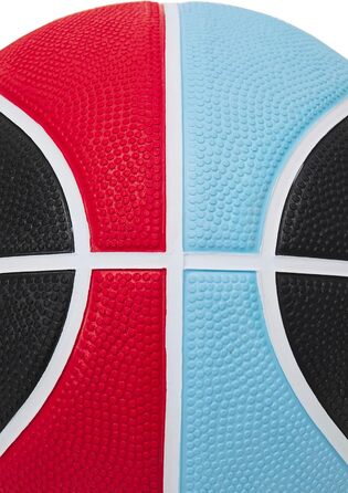Баскетбольний м'яч Nike Skills із гуми, розмір 3, колір блакитний/червоний/білий