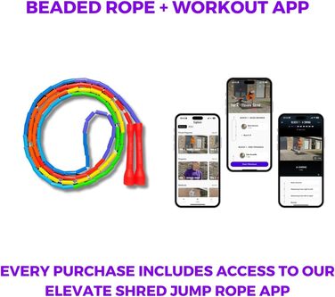 Професійна скакалка з бісеру Elevate Rope, 3 м, регульована, для фрістайлу, кардіо та трюків, полімерний шнур, для будь-якого рівня, для залу та вулиці
