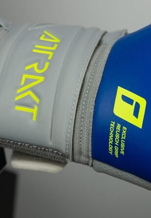 Воротарські рукавички Reusch Attrakt Freegel для дорослих, внутрішній шов, покриття Grip Silver, для всіх типів полів, сірі/жовті