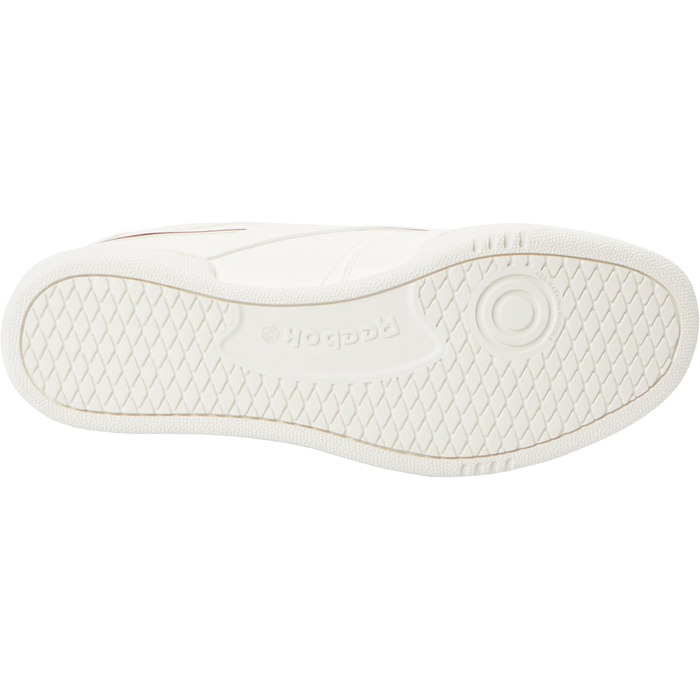 Кросівки Reebok Club C 85 Vegan для чоловіків, веганська шкіра, стильні та зручні, розмір 34 EU, кольори: Chalk, Classic Maroon, F23 Stucco