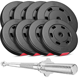 Набір гантелей Hop-Sport 69 кг з довгою штангою і дисками (4x10 кг + 4x5 кг)