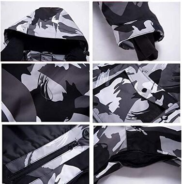 Комплект зимового костюма для чоловіків Hotian: куртка та штани для катання на лижах, сноуборді та прогулянок