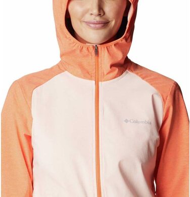 Жіноча софтшелл куртка Columbia Softshell, колір Heather Canyon 890 Peach Blossom / Sunset Orange, розмір M
