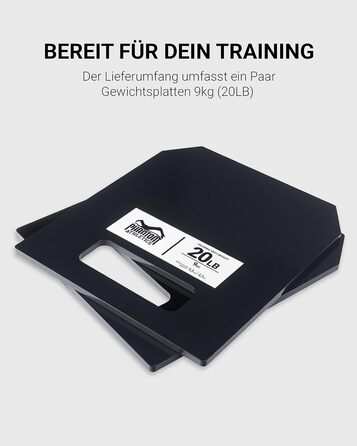 Важільна жилетка Phantom Athletics, різні ваги - легке регулювання (набір дисків 9кг (20LB), без жилетки)