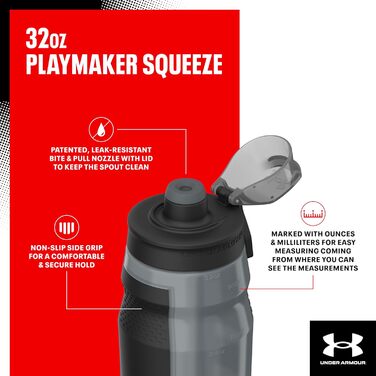 Пляшка для води Under Armour UA Playmaker Squeeze Octane 907 мл, спортивна, пластикова
