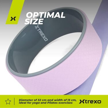 Килимок для йоги XTREXO Lila 32 см - екологічний, з TPE та PP, антиковзаюча поверхня