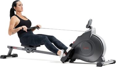 Магнітний гребний тренажер Sunny Health & Fitness SMART, компактний, складаний, з Bluetooth – SF-RW522016