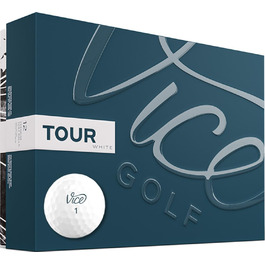 Гольф-м'ячі Vice Golf Tour White 2020, 12 шт., білий, екстра спін, м'які, для аматорів