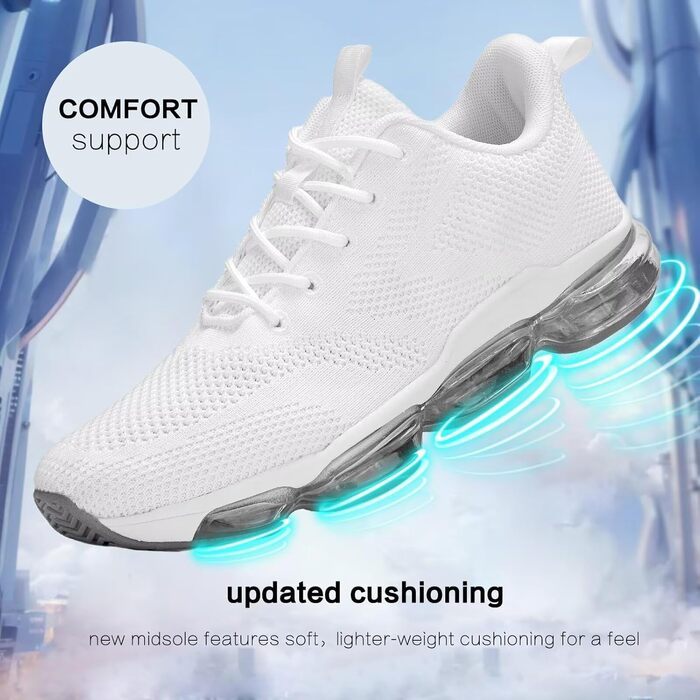 Чоловічі кросівки для бігу та спорту, неслизькі, стильні (41.5 EU, Z80 White)