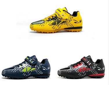 Дитячі футбольні бутси унісекс, легкі, з антиковзаючою підошвою, для тренувань на штучному газоні, розмір 30-39 (EU), блакитні