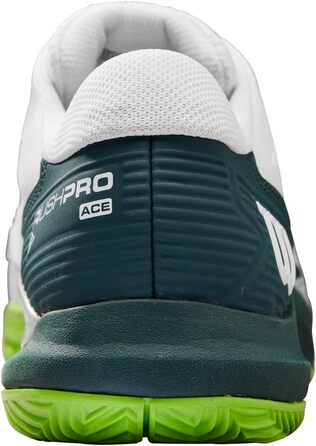 Тенісне взуття Wilson Rush Pro Ace Clay для ґрунту, розмір 47 1/3 EU, білий, Ponderosa Pine, Jasmine Green