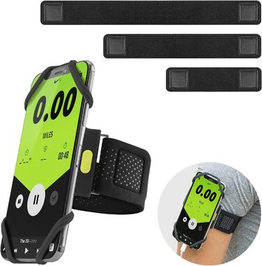 Спортивний браслет на руку BONE для iPhone/Samsung, чорний, L (25-40см)