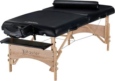 Масажний стіл Master Massage Gibraltar 81 см, дерев'яний, чорний, екстра великий