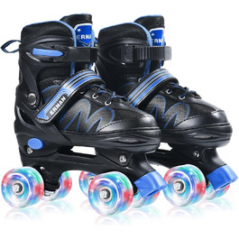Дитячі ролики ERNAN з регулюванням, світлодіодні, для дівчаток та хлопчиків, підходять для початківців, 4 розміри.