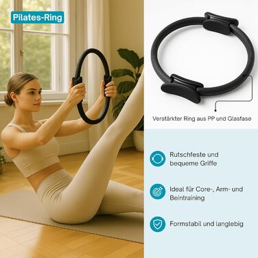 Набір для пілатесу: фітнес-гумки, стрічки для фітнесу, кільце, диски для ковзання, для дому та спортзалу