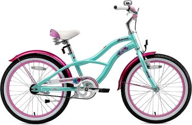 Дитяче велосипед BIKESTAR 20/24 дюйми для хлопчиків та дівчаток (від 6 років) | Велосипед крузер | Без ризику | Колір м'ятний