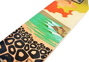 JUCKER HAWAII Скейтборд City Cruiser з дерева для дітей та дорослих, міні лонгборд WOODYBOARD PONO, комплектний