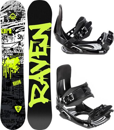 Дитячий сноуборд-набір RAVEN Core Junior з кріпленнями MP Junior Black XS/S