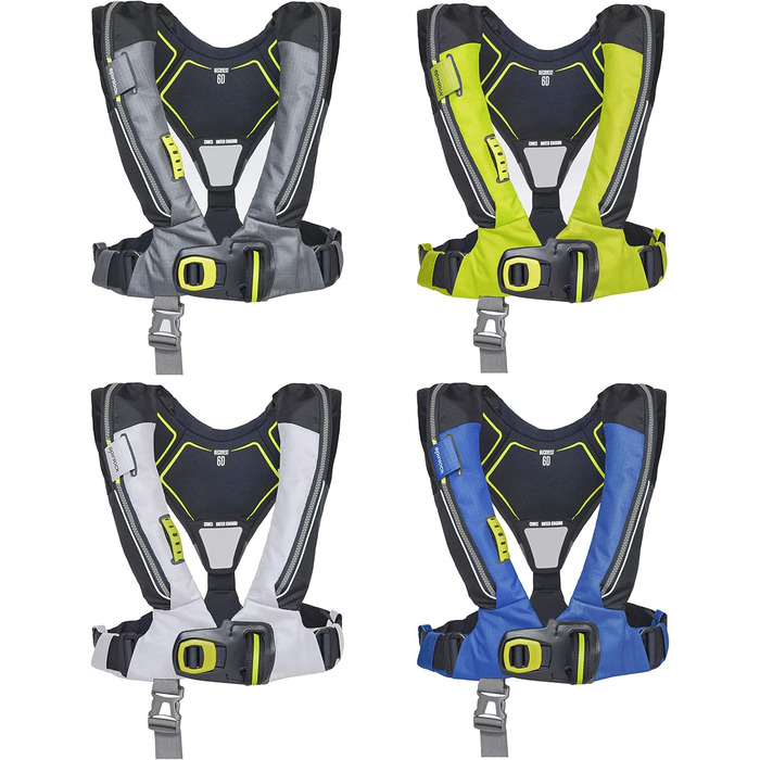 Рятувальний жилет Spinlock Deckvest 6D автоматичний, з обплетенням, чорний/антрацит
