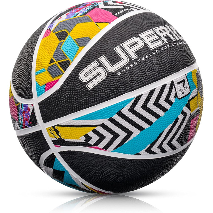 Дитячий баскетбольний м'яч meteor® Dribble Mini, розмір 7, м'який з рельєфною поверхнею, для тренувань, абстрактний дизайн