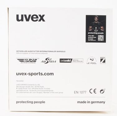 Гірськолижний шолом з візором uvex HLMT 600 для дорослих, чорний матовий, 55-57 см