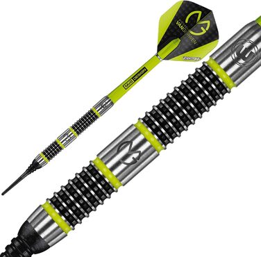 Дротики WINMAU Michael Van Gerwen Aspire 20 г, професійні, вольфрамові, для софттипу, з оперенням та стержнями