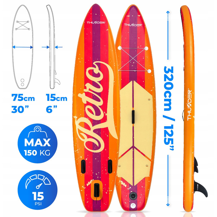 SUP-дошка Thunder RETRO 320 см