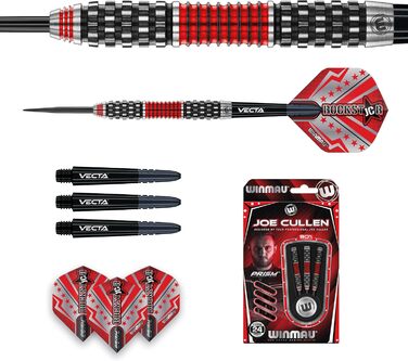 Дротики WINMAU Joe Cullen Rockstar RS 1.0 професійні, вольфрамові, з оперенням і стрижнями