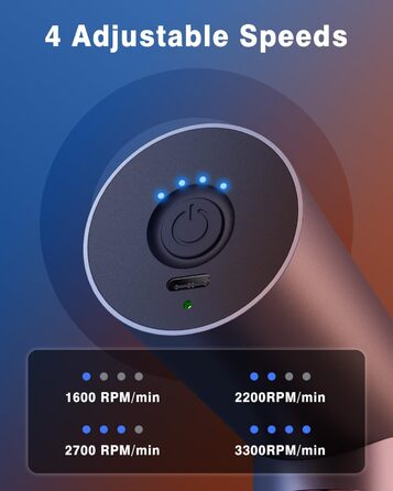 Масажер для м'язів Cotsoco з підігрівом та охолодженням, перкусійна масажна пістолета, глибоке розслаблення м'язів, портативний, сірий