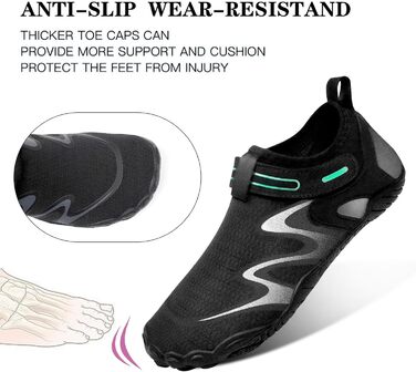 Чоботи для плавання та водних видів спорту: чорні, 41 EU (для жінок та чоловіків)