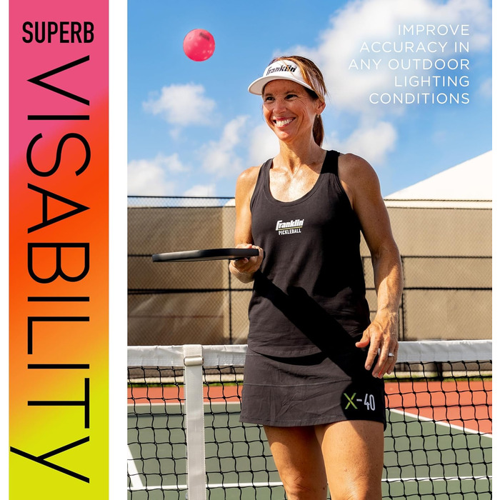 Franklin Sports Pickleball-X Performance 40 Outdoor - м'ячі для піклболу (рожеві)